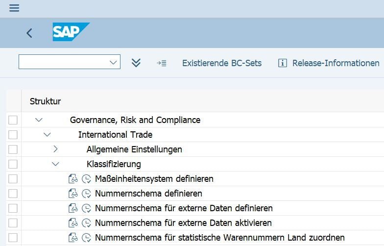 S/4HANA International Trade Customizing