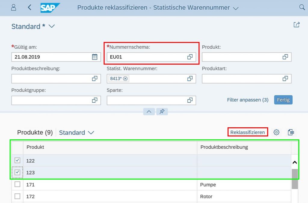 Reklassifizierung von Waren im S/4HANA