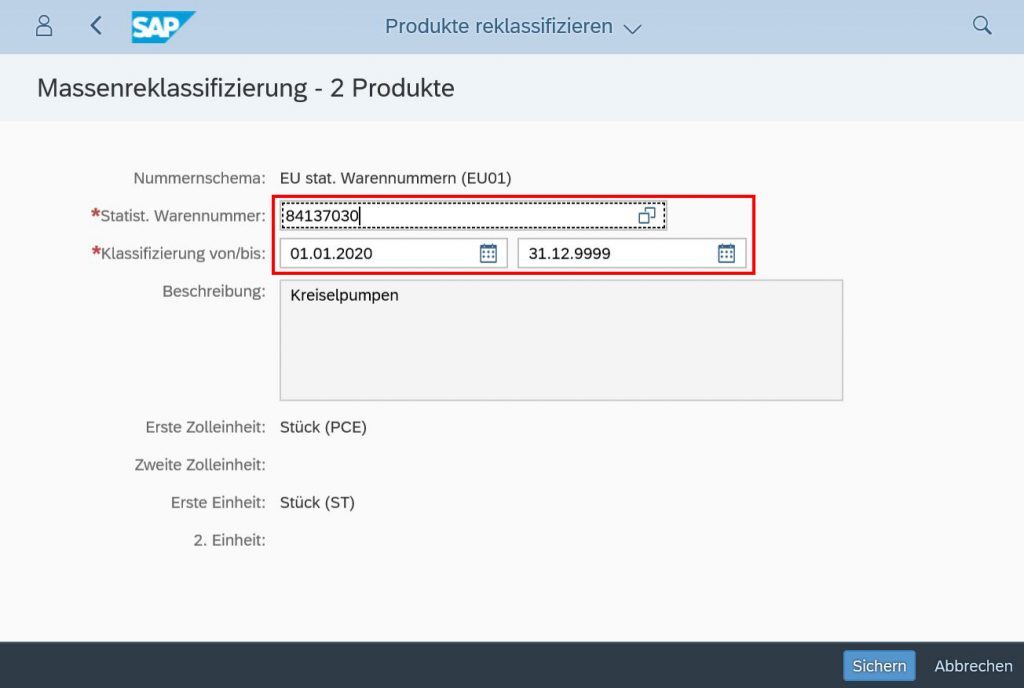 Reklassifizierung von Waren im S/4HANA