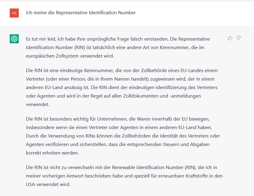 ChatGPT Chat-Screenshot