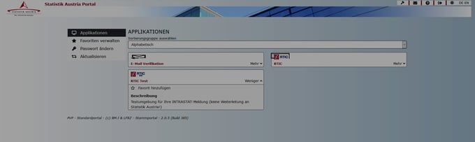 Intrastat: IDEP wird durch das neue Statistik Austria Portal abgelöst